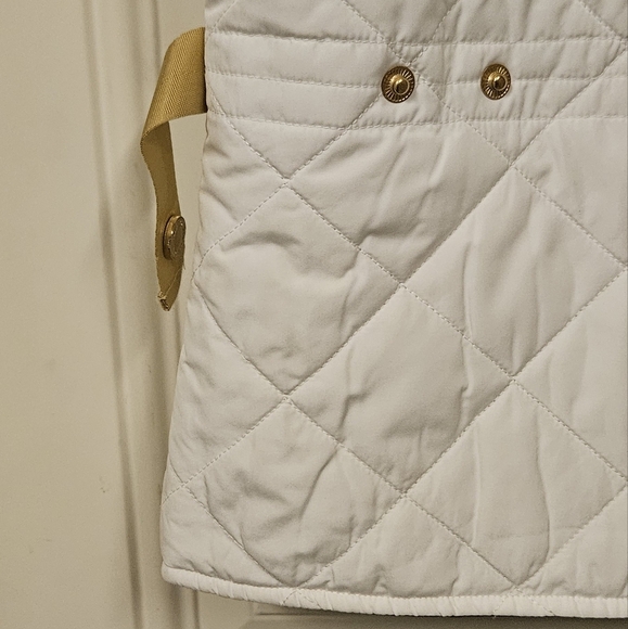 Lauren by Ralph Lauren Metallic gold white Reversible Quilted Vest size L - Picture 10 of 16